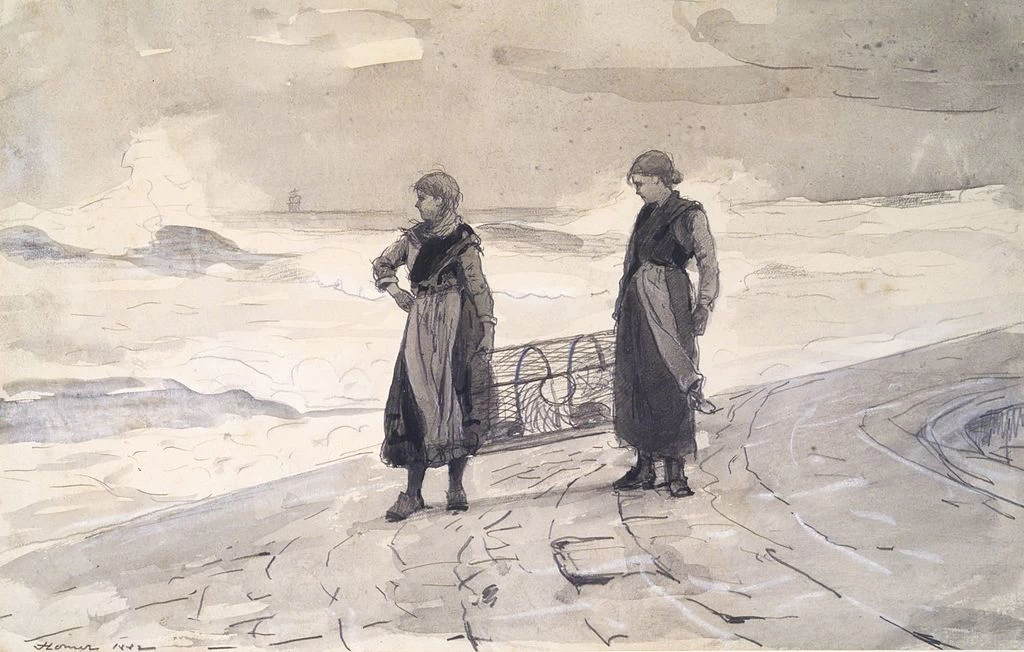 Donne a terra con nassa per aragosta - Brooklyn Museum, New York